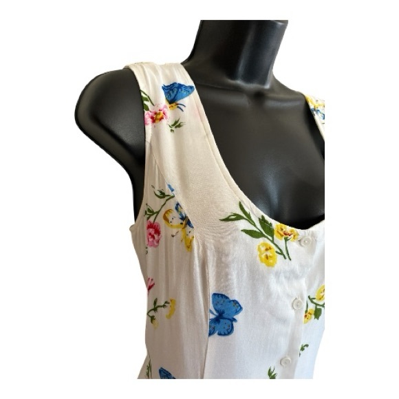 Venus Floral Sleeveless White Maxi Dress Size 8 - Picture 3 of 15